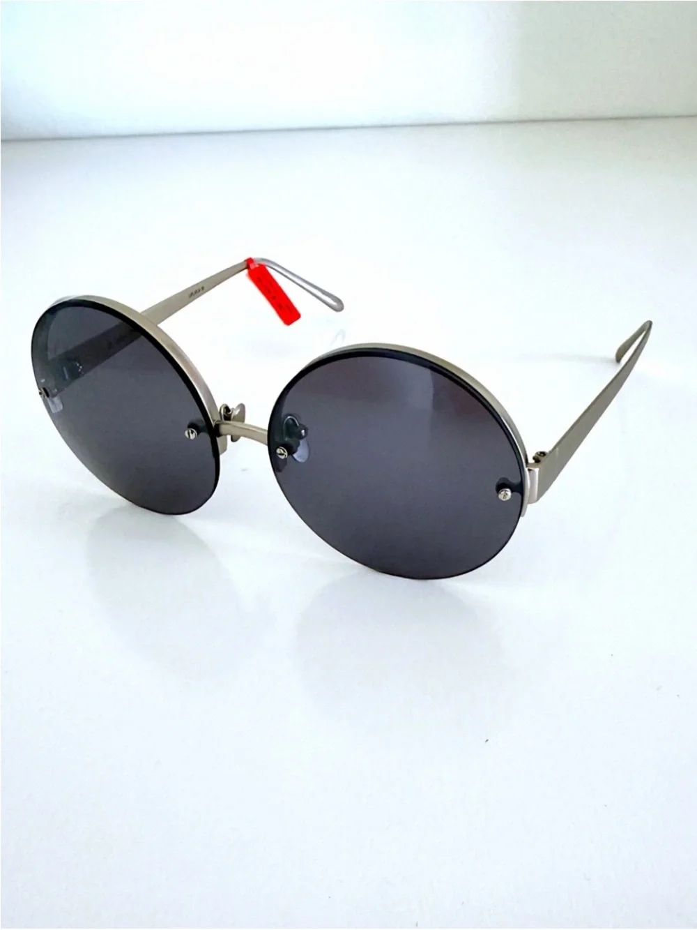 NWT Linda Farrow 313 Round Sunglasses Rare C10 Matt Gold Silver Grey Archival